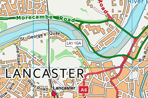LA1 1GA map - OS VectorMap District (Ordnance Survey)