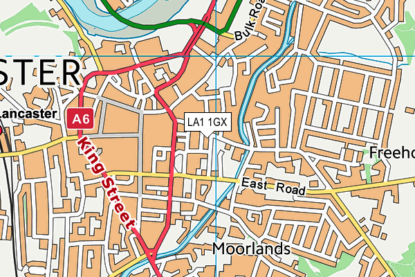 LA1 1GX map - OS VectorMap District (Ordnance Survey) LA1 1GX map - OS VectorMap District (Ordnance Survey)