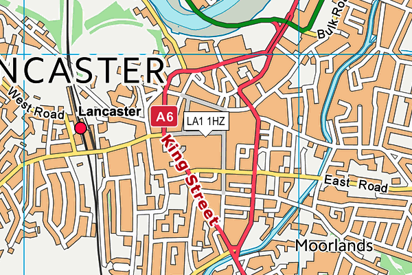 LA1 1HZ map - OS VectorMap District (Ordnance Survey)