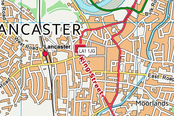LA1 1JG map - OS VectorMap District (Ordnance Survey) LA1 1JG map - OS VectorMap District (Ordnance Survey)