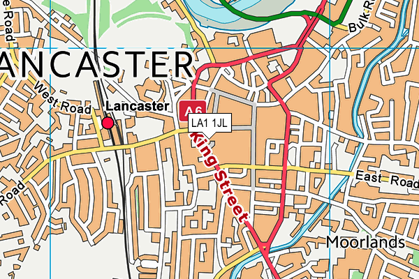 LA1 1JL map - OS VectorMap District (Ordnance Survey)