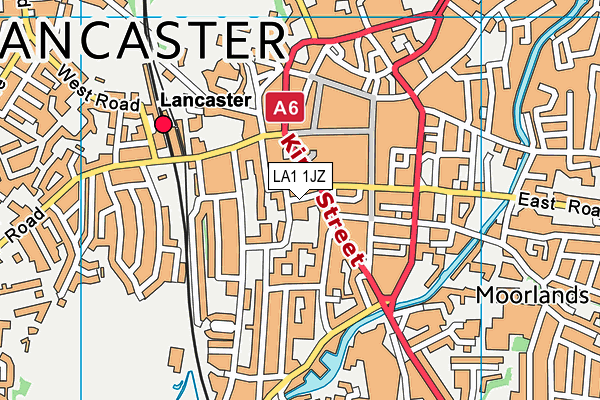 LA1 1JZ map - OS VectorMap District (Ordnance Survey)