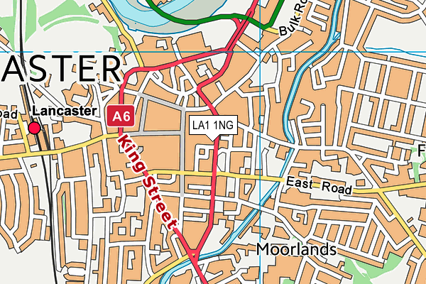 LA1 1NG map - OS VectorMap District (Ordnance Survey) LA1 1NG map - OS VectorMap District (Ordnance Survey)