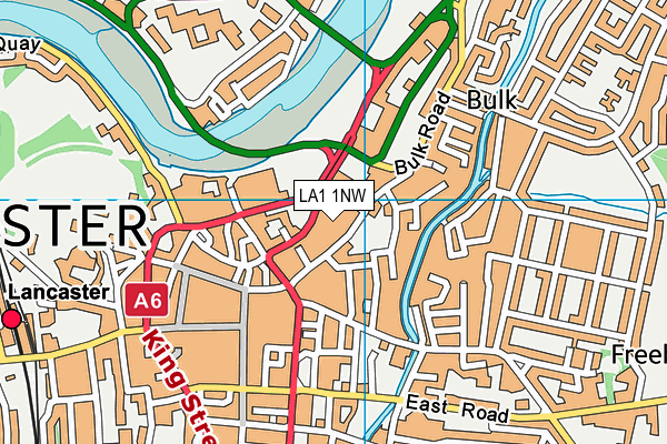 LA1 1NW map - OS VectorMap District (Ordnance Survey) LA1 1NW map - OS VectorMap District (Ordnance Survey)
