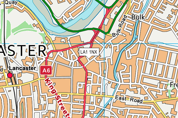 LA1 1NX map - OS VectorMap District (Ordnance Survey)