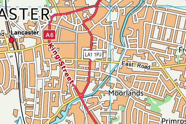 LA1 1PJ map - OS VectorMap District (Ordnance Survey)