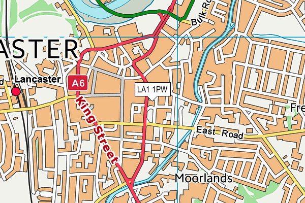 LA1 1PW map - OS VectorMap District (Ordnance Survey) LA1 1PW map - OS VectorMap District (Ordnance Survey)