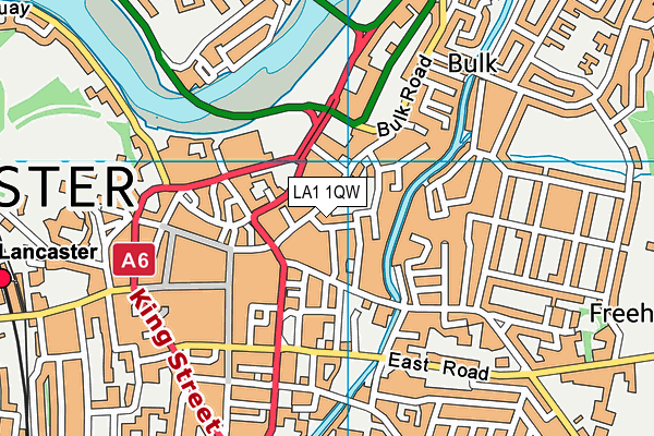 LA1 1QW map - OS VectorMap District (Ordnance Survey) LA1 1QW map - OS VectorMap District (Ordnance Survey)