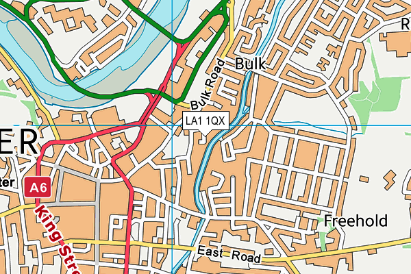 LA1 1QX map - OS VectorMap District (Ordnance Survey) LA1 1QX map - OS VectorMap District (Ordnance Survey)