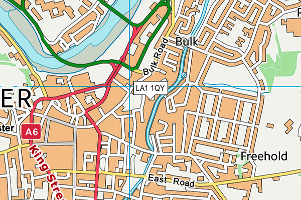 LA1 1QY map - OS VectorMap District (Ordnance Survey) LA1 1QY map - OS VectorMap District (Ordnance Survey)