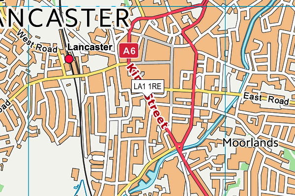 LA1 1RE map - OS VectorMap District (Ordnance Survey) LA1 1RE map - OS VectorMap District (Ordnance Survey)