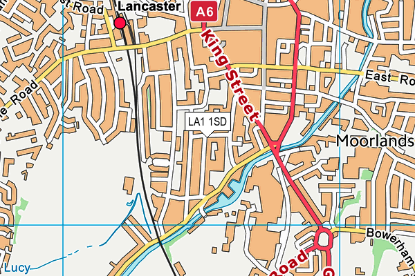LA1 1SD map - OS VectorMap District (Ordnance Survey)