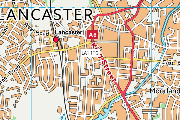 LA1 1TG map - OS VectorMap District (Ordnance Survey) LA1 1TG map - OS VectorMap District (Ordnance Survey)