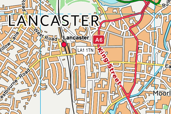 LA1 1TN map - OS VectorMap District (Ordnance Survey) LA1 1TN map - OS VectorMap District (Ordnance Survey)