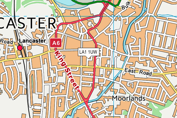 LA1 1UW map - OS VectorMap District (Ordnance Survey) LA1 1UW map - OS VectorMap District (Ordnance Survey)