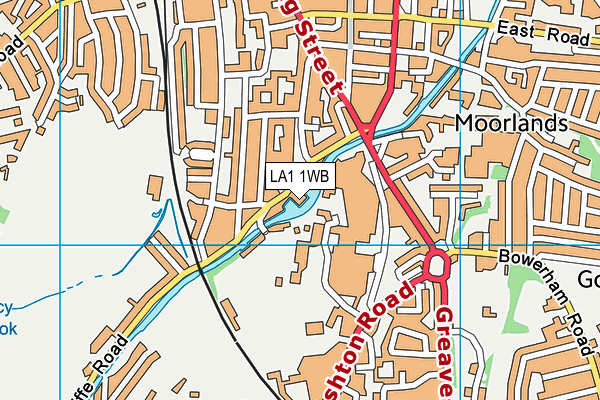 LA1 1WB map - OS VectorMap District (Ordnance Survey) LA1 1WB map - OS VectorMap District (Ordnance Survey)