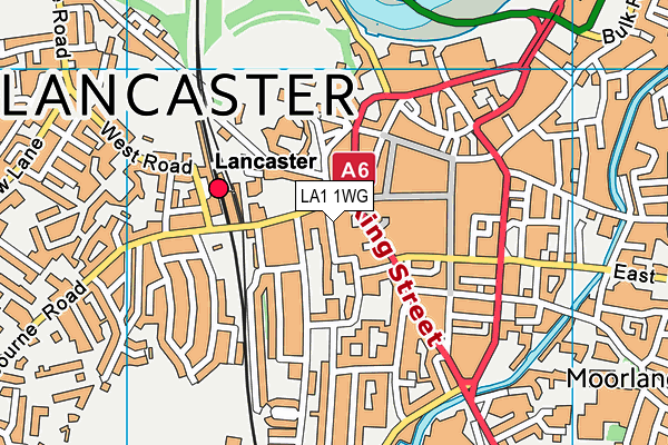 LA1 1WG map - OS VectorMap District (Ordnance Survey) LA1 1WG map - OS VectorMap District (Ordnance Survey)