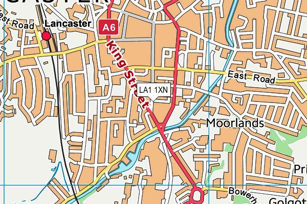 LA1 1XN map - OS VectorMap District (Ordnance Survey)