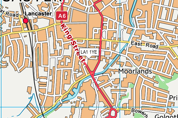 LA1 1YE map - OS VectorMap District (Ordnance Survey) LA1 1YE map - OS VectorMap District (Ordnance Survey)