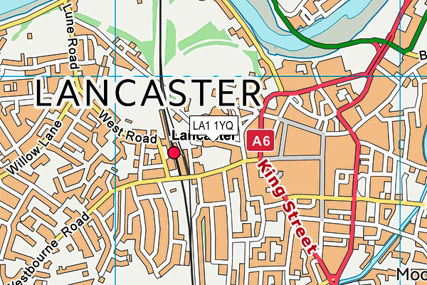 LA1 1YQ map - OS VectorMap District (Ordnance Survey)