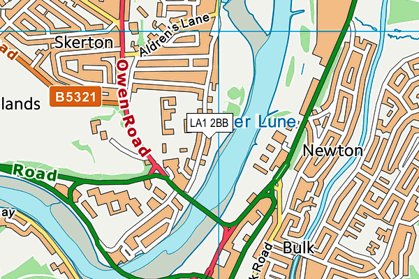 LA1 2BB map - OS VectorMap District (Ordnance Survey) LA1 2BB map - OS VectorMap District (Ordnance Survey)