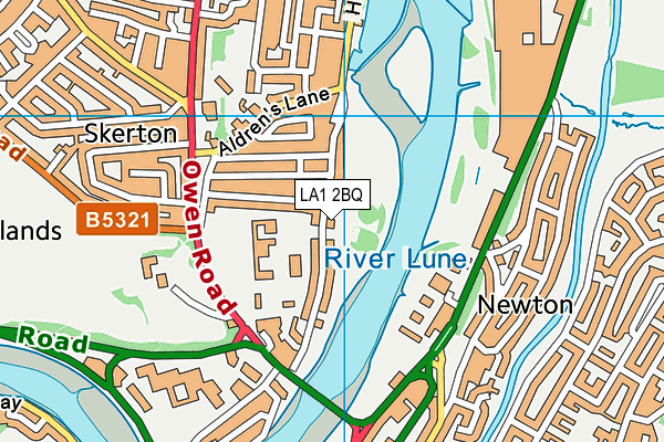 LA1 2BQ map - OS VectorMap District (Ordnance Survey) LA1 2BQ map - OS VectorMap District (Ordnance Survey)