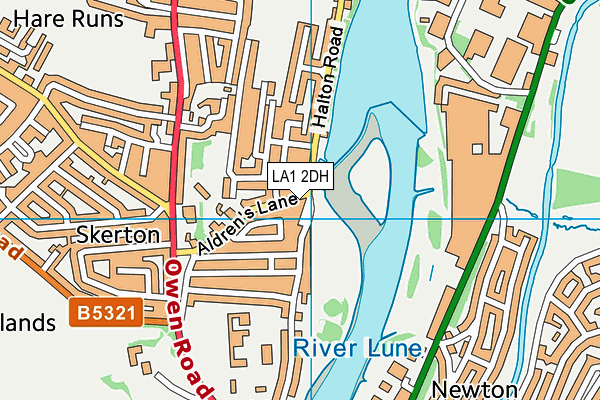 LA1 2DH map - OS VectorMap District (Ordnance Survey) LA1 2DH map - OS VectorMap District (Ordnance Survey)