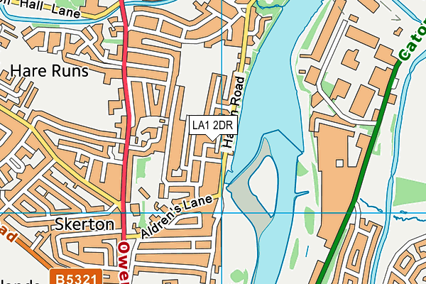 LA1 2DR map - OS VectorMap District (Ordnance Survey) LA1 2DR map - OS VectorMap District (Ordnance Survey)