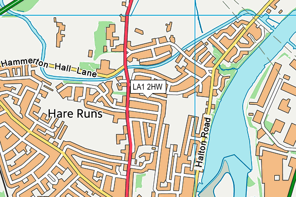 LA1 2HW map - OS VectorMap District (Ordnance Survey)