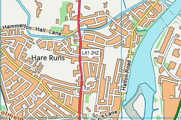 LA1 2HZ map - OS VectorMap District (Ordnance Survey) LA1 2HZ map - OS VectorMap District (Ordnance Survey)