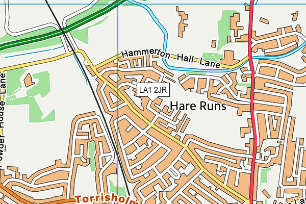 LA1 2JR map - OS VectorMap District (Ordnance Survey) LA1 2JR map - OS VectorMap District (Ordnance Survey)