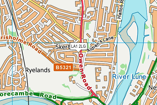 LA1 2LG map - OS VectorMap District (Ordnance Survey) LA1 2LG map - OS VectorMap District (Ordnance Survey)