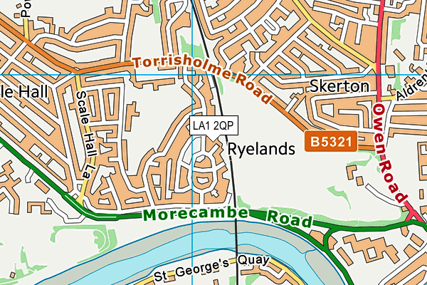 LA1 2QP map - OS VectorMap District (Ordnance Survey) LA1 2QP map - OS VectorMap District (Ordnance Survey)
