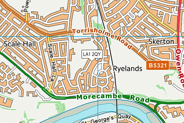 LA1 2QY map - OS VectorMap District (Ordnance Survey) LA1 2QY map - OS VectorMap District (Ordnance Survey)