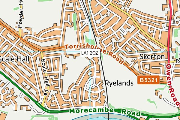 LA1 2QZ map - OS VectorMap District (Ordnance Survey) LA1 2QZ map - OS VectorMap District (Ordnance Survey)