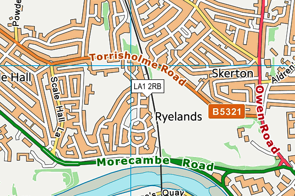 LA1 2RB map - OS VectorMap District (Ordnance Survey) LA1 2RB map - OS VectorMap District (Ordnance Survey)