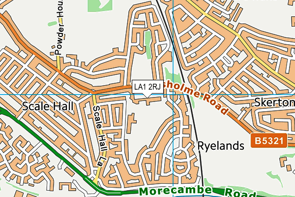 LA1 2RJ map - OS VectorMap District (Ordnance Survey) LA1 2RJ map - OS VectorMap District (Ordnance Survey)