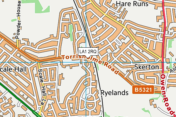 LA1 2RQ map - OS VectorMap District (Ordnance Survey) LA1 2RQ map - OS VectorMap District (Ordnance Survey)