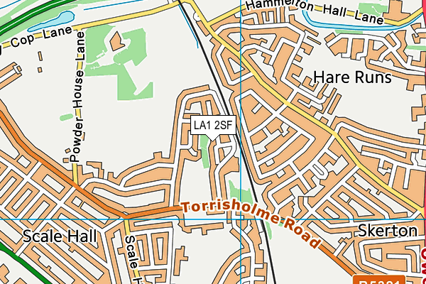 LA1 2SF map - OS VectorMap District (Ordnance Survey) LA1 2SF map - OS VectorMap District (Ordnance Survey)