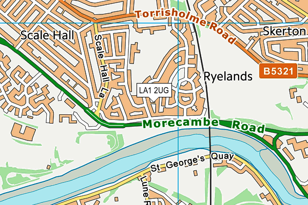LA1 2UG map - OS VectorMap District (Ordnance Survey)
