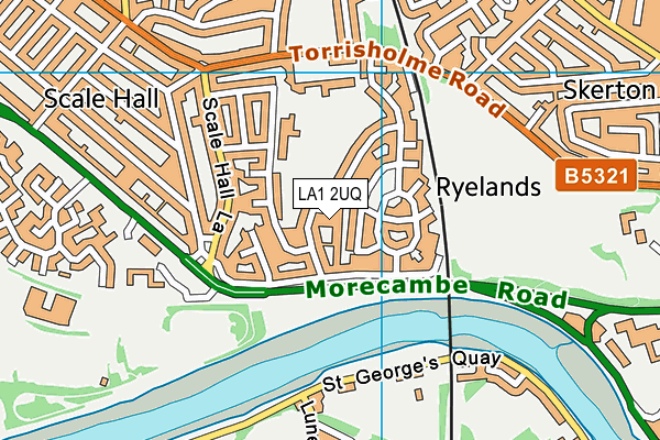 LA1 2UQ map - OS VectorMap District (Ordnance Survey) LA1 2UQ map - OS VectorMap District (Ordnance Survey)