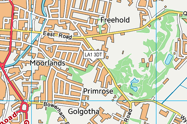 LA1 3DT map - OS VectorMap District (Ordnance Survey) LA1 3DT map - OS VectorMap District (Ordnance Survey)