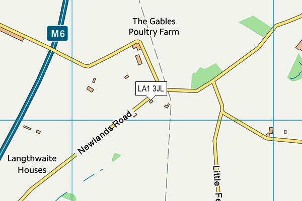 LA1 3JL map - OS VectorMap District (Ordnance Survey)