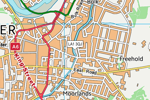 LA1 3QJ map - OS VectorMap District (Ordnance Survey) LA1 3QJ map - OS VectorMap District (Ordnance Survey)