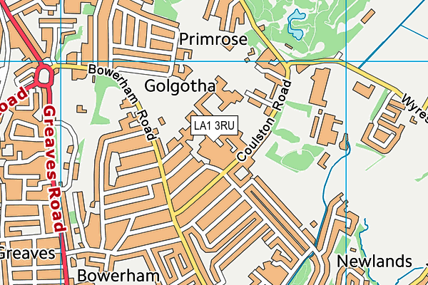 LA1 3RU map - OS VectorMap District (Ordnance Survey) LA1 3RU map - OS VectorMap District (Ordnance Survey)