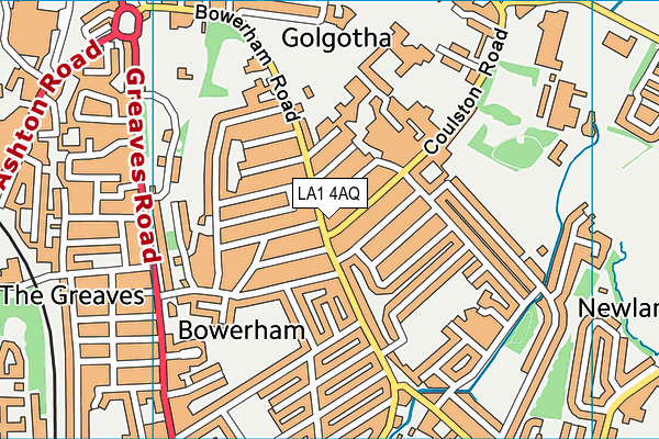 LA1 4AQ map - OS VectorMap District (Ordnance Survey) LA1 4AQ map - OS VectorMap District (Ordnance Survey)