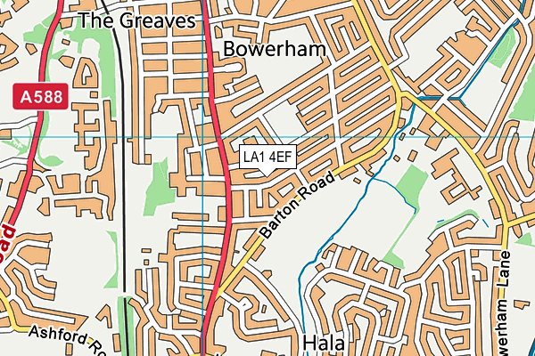 LA1 4EF map - OS VectorMap District (Ordnance Survey) LA1 4EF map - OS VectorMap District (Ordnance Survey)