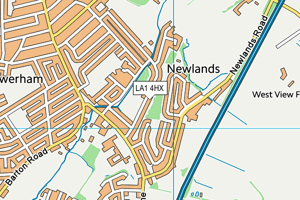 LA1 4HX map - OS VectorMap District (Ordnance Survey) LA1 4HX map - OS VectorMap District (Ordnance Survey)