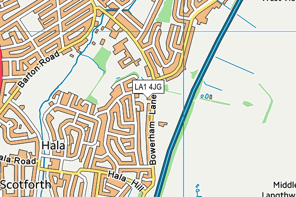 LA1 4JG map - OS VectorMap District (Ordnance Survey) LA1 4JG map - OS VectorMap District (Ordnance Survey)