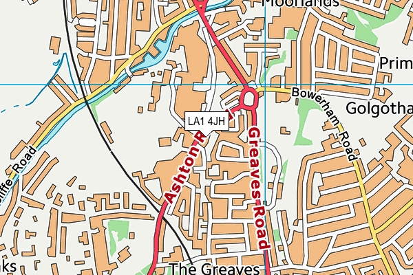 LA1 4JH map - OS VectorMap District (Ordnance Survey) LA1 4JH map - OS VectorMap District (Ordnance Survey)
